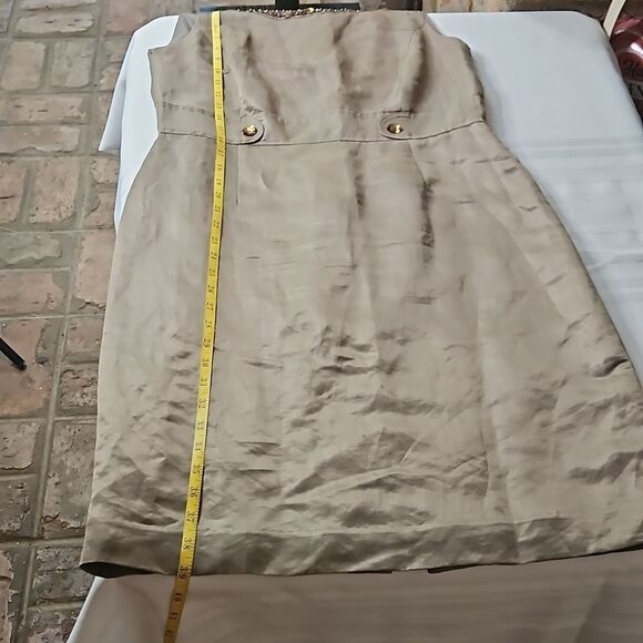 Alex Marie Bronze Linen/Silk blend dress size 12 - Picture 8 of 11